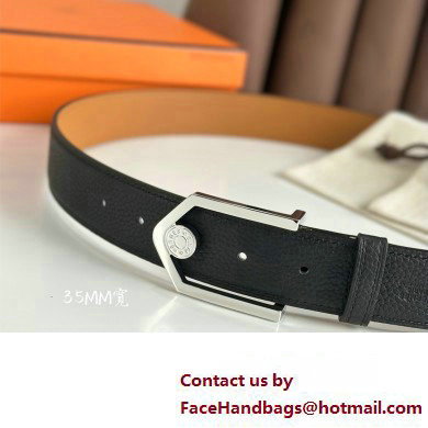 Hermes Licol belt buckle  &  Reversible leather strap 35 mm 03 2023